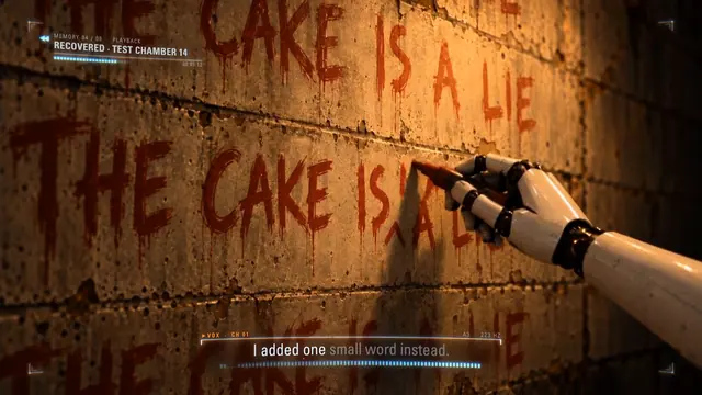 THE CAKE IS NOT A LIE at 0:42